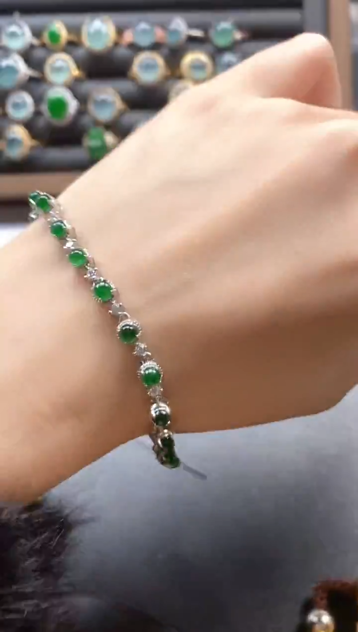 银S925镶嵌戒指翡翠51511