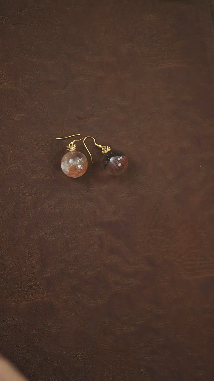 水晶耳饰未镶嵌闪购 幽灵耳环