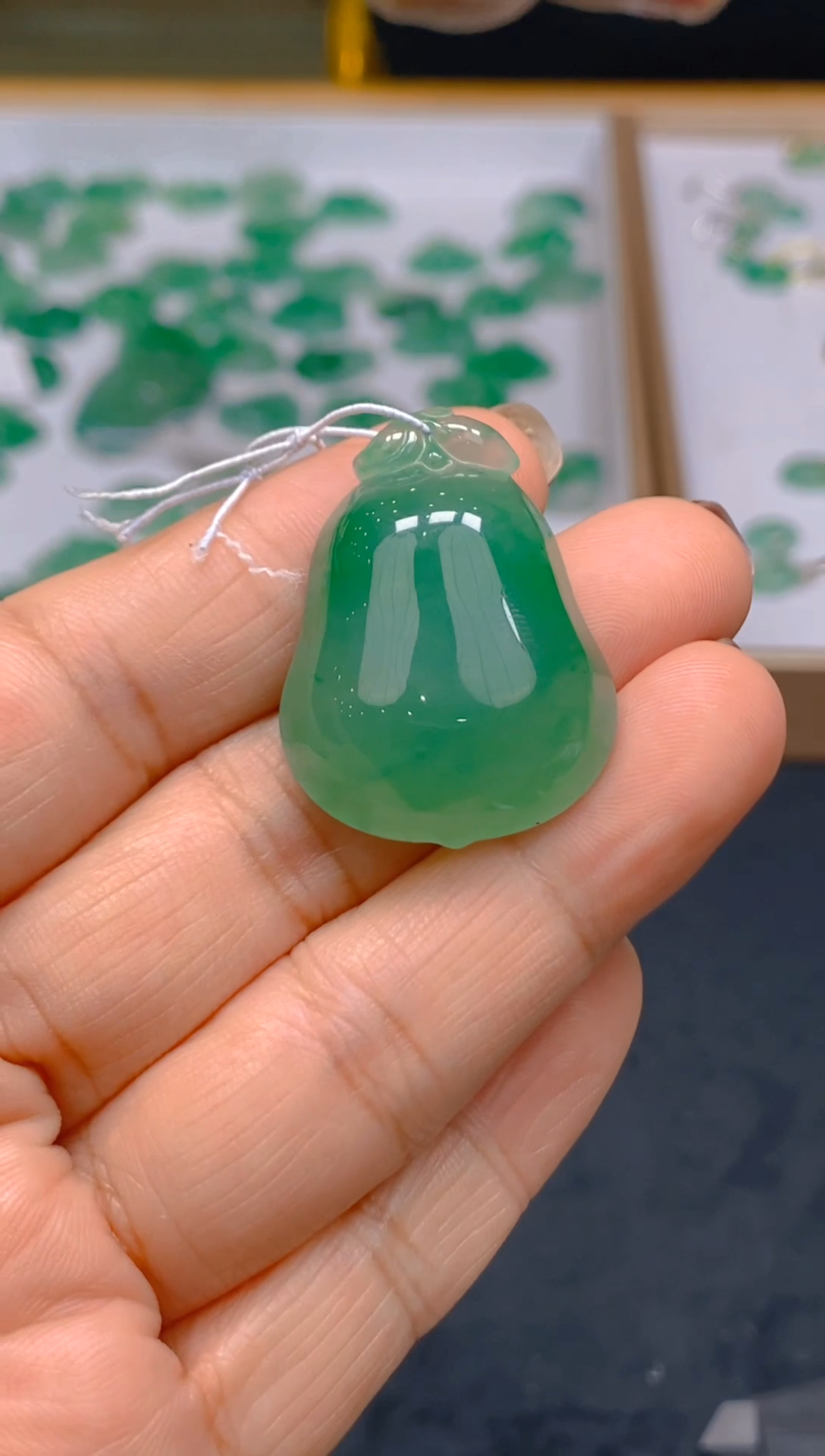 【闪购商品】石英质玉颈饰未镶嵌冰美人非洲翠A货冰种034