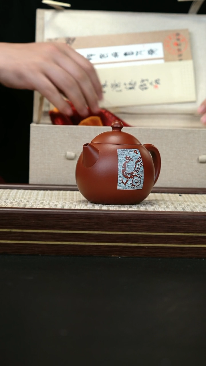 茶壶紫砂85号 DZ  朱泥 龙蛋  套组