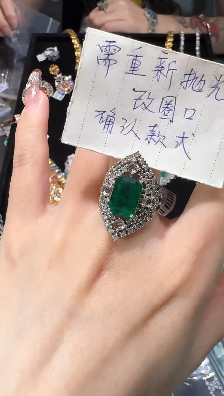 【闪购商品】定制祖母绿戒指未镶嵌戒指