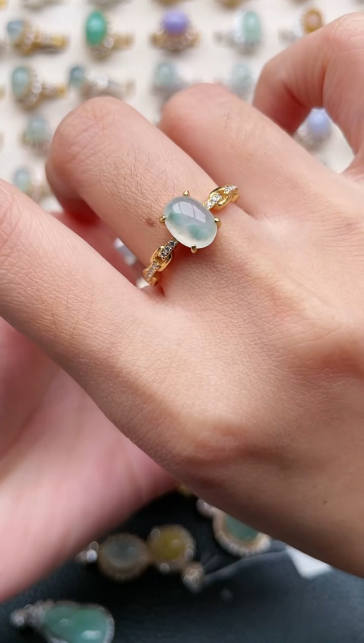 【闪购商品】翡翠戒指银S925镶嵌1111