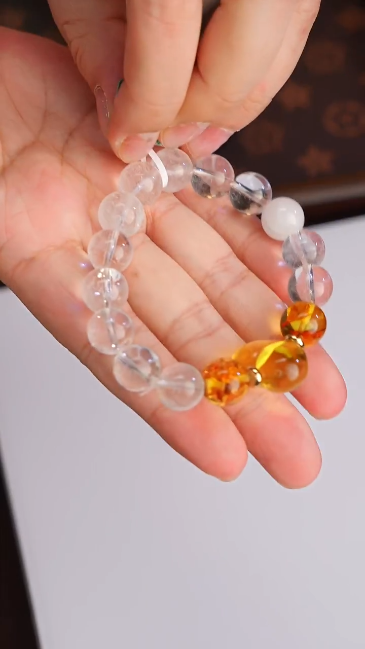 合金手链水晶12mm喜马拉雅 日照金山xx759