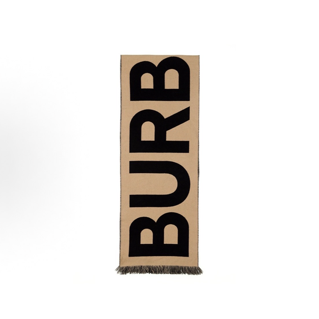 未使用 BURBERRY/博柏利 字母印花时尚保暖绒线围巾 vv