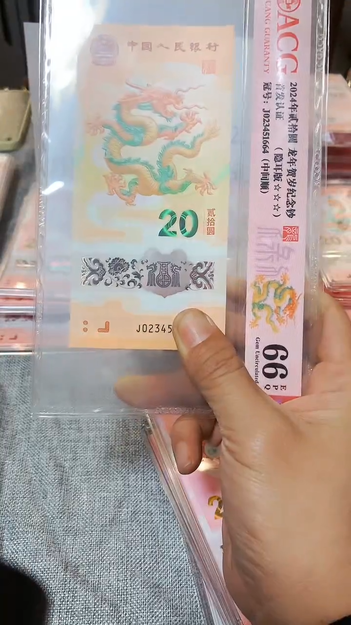 【闪购商品】塑料2024龙年纪念品单张