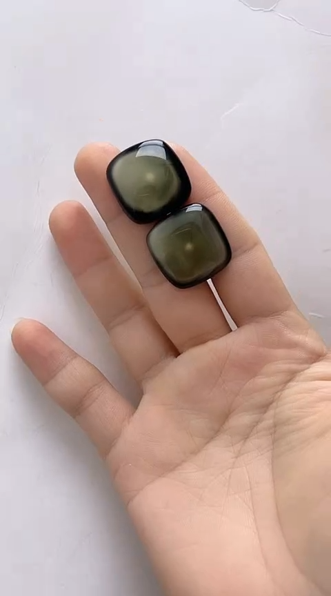 【闪购商品】琥珀裸石银S925镶嵌琥珀耳钉