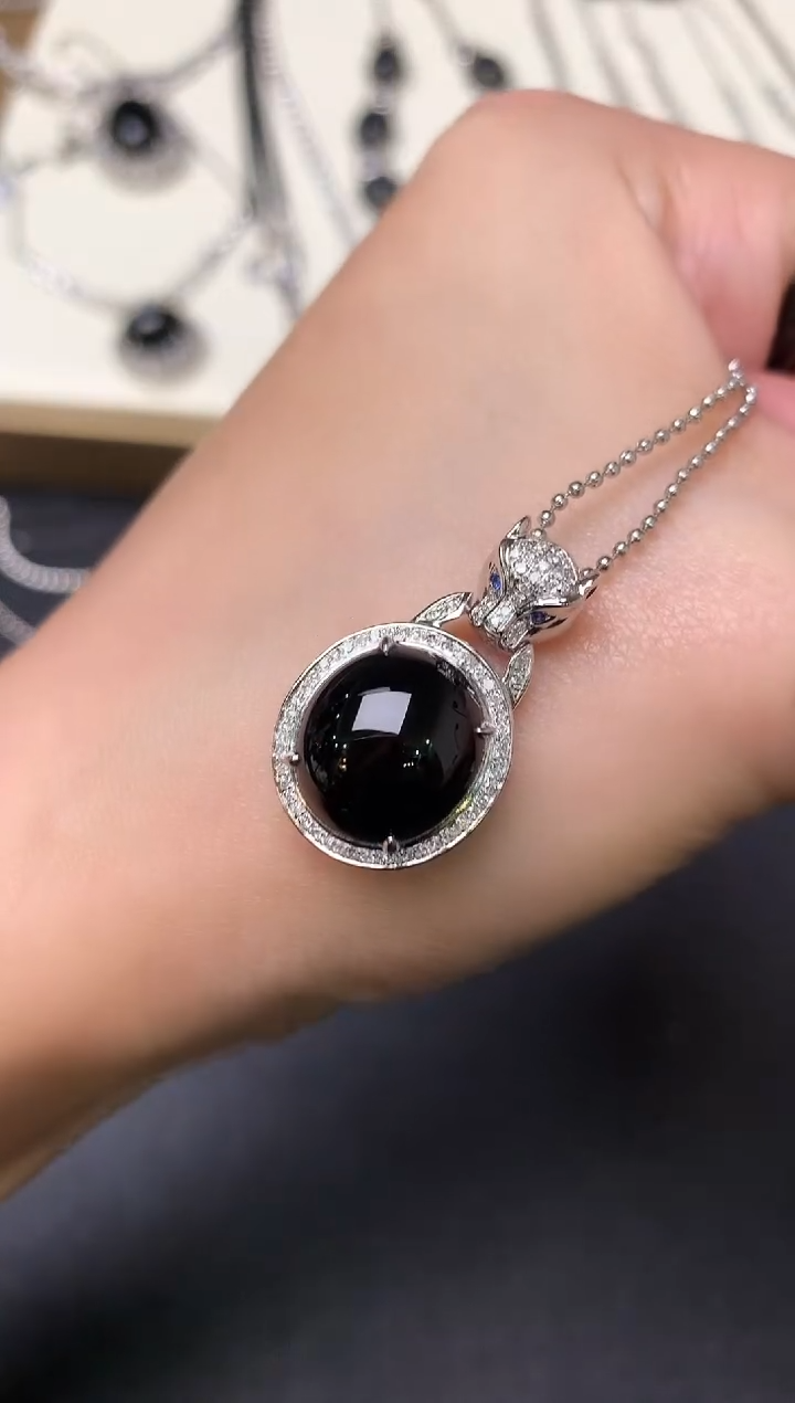 【闪购商品】翡翠吊坠(不含链)18K金镶嵌121-蛋面（多样性发货一件