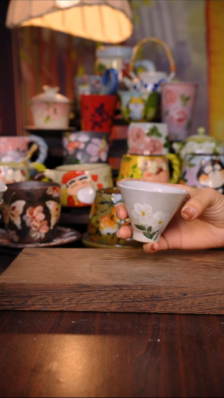 杯子陶泥垚手作 景德镇手工手绘陶瓷器物