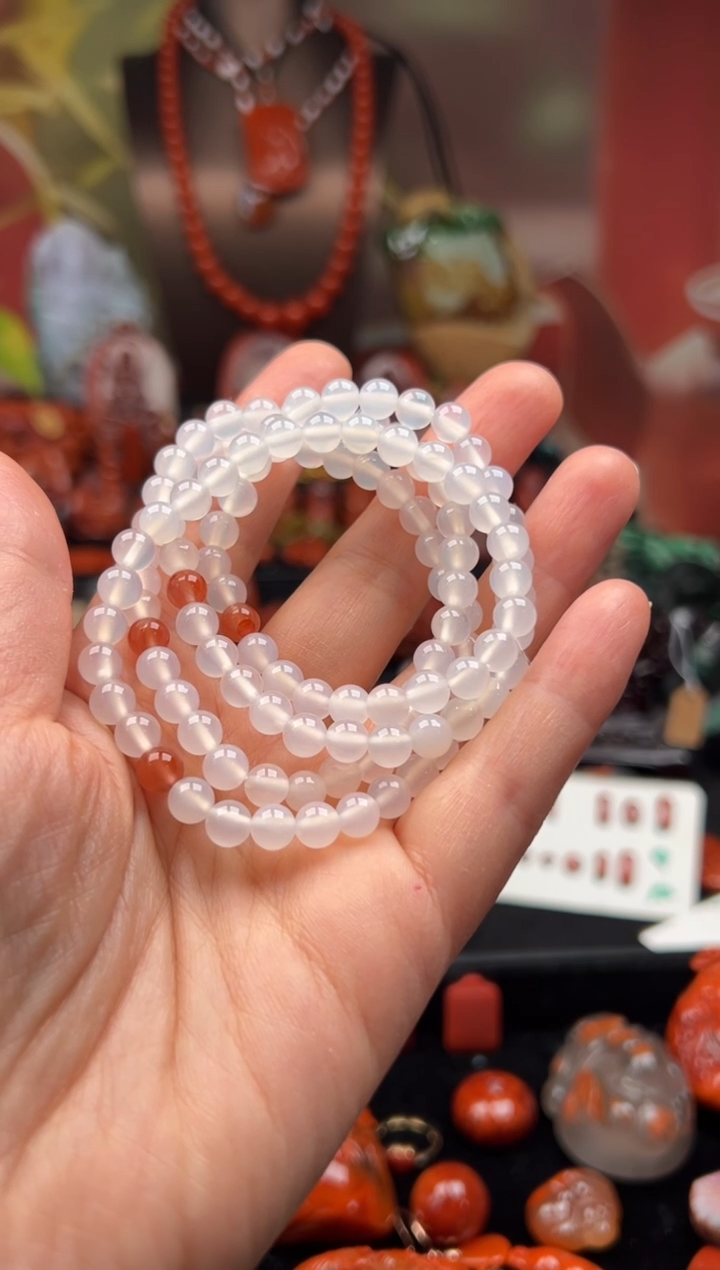 未镶嵌手链玛瑙/玉髓海***朵手串