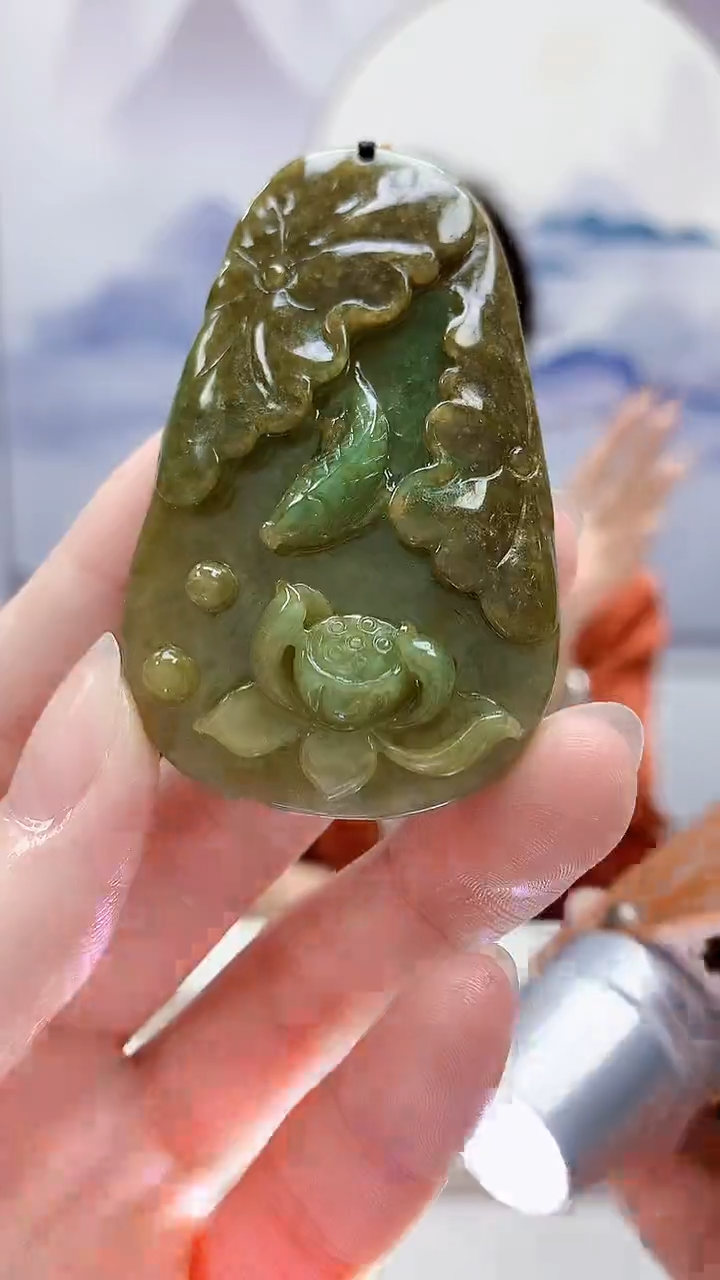 未镶嵌定制翡翠4829ry-毛货挂件124