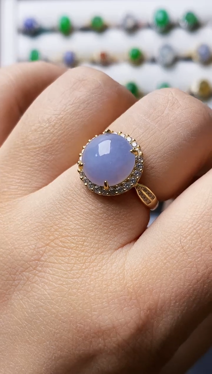 银S925镶嵌戒指翡翠1636