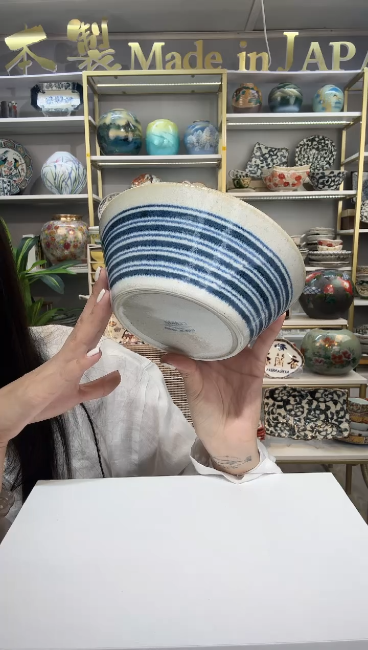 瓷南国之波钵17cm一个