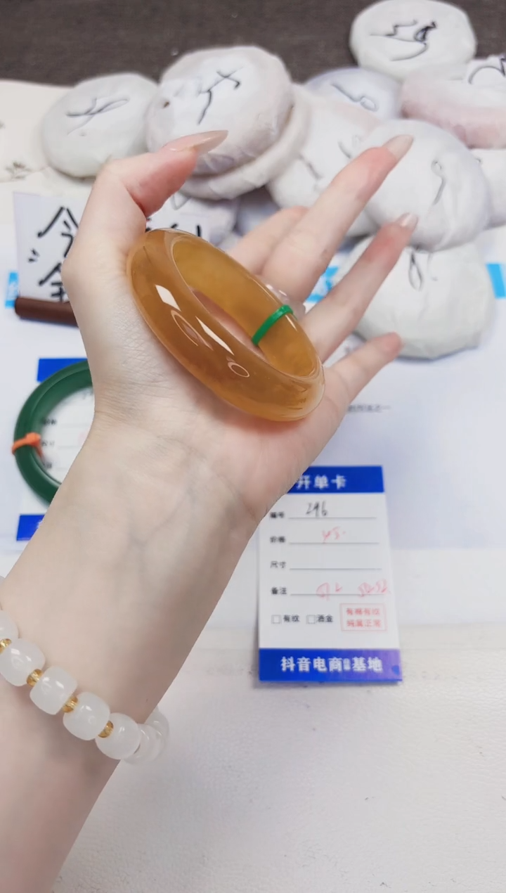 石英质玉手镯未镶嵌296-财气镯-圈口51