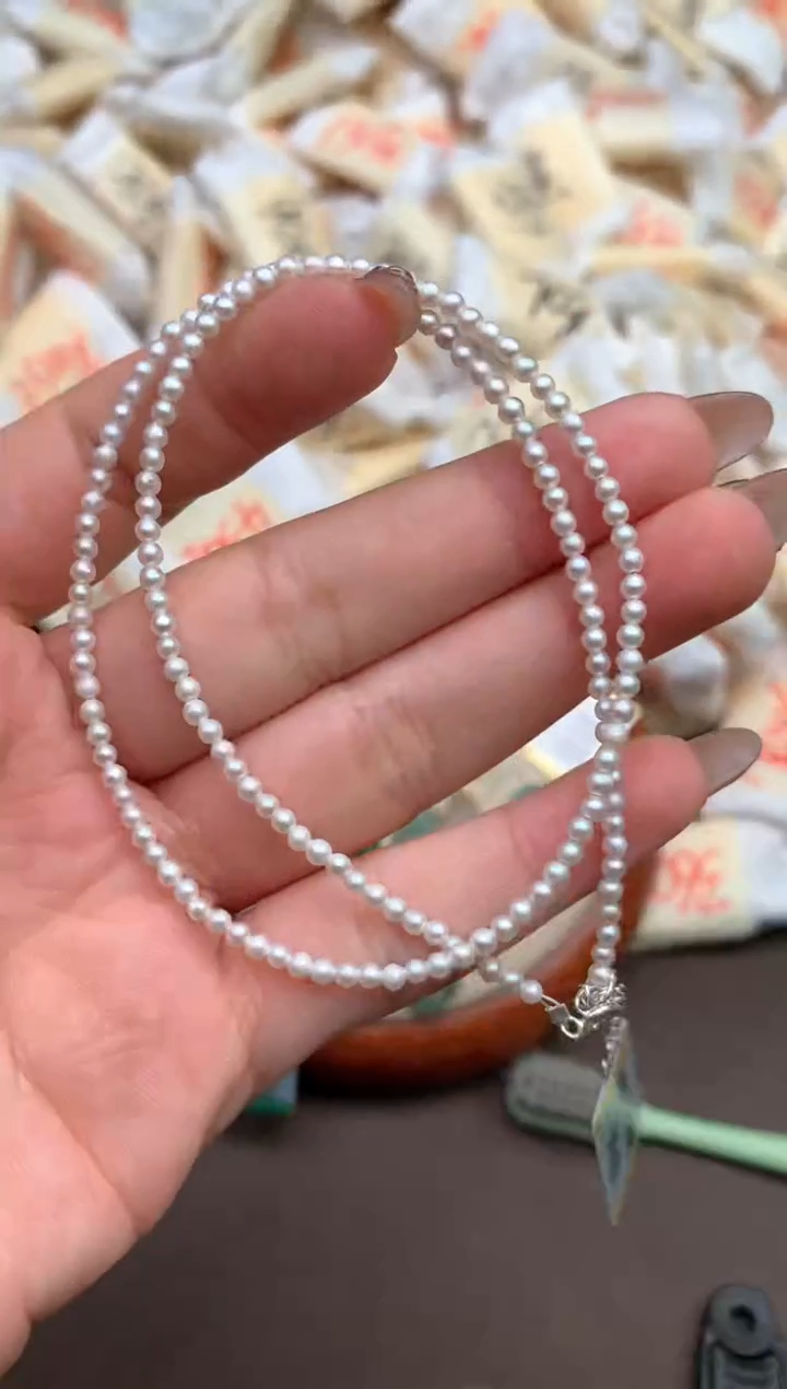 【闪购商品】淡水珍珠颈饰银S925镶嵌—