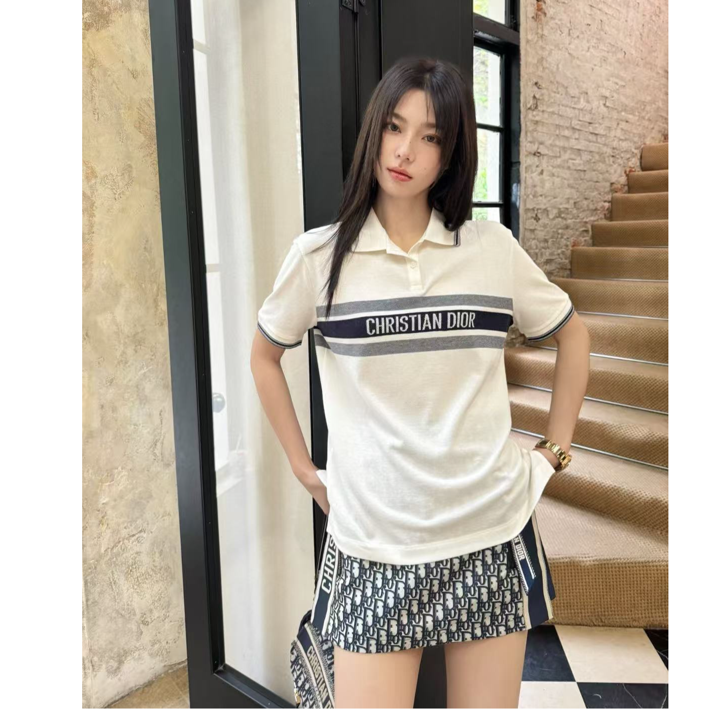 99新 DIOR/迪奥 双双臻选/tf00266/Dior短袖/L（微瑕