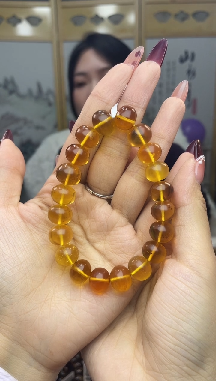 【闪购商品】琥珀裸石未镶嵌12+金珀手串