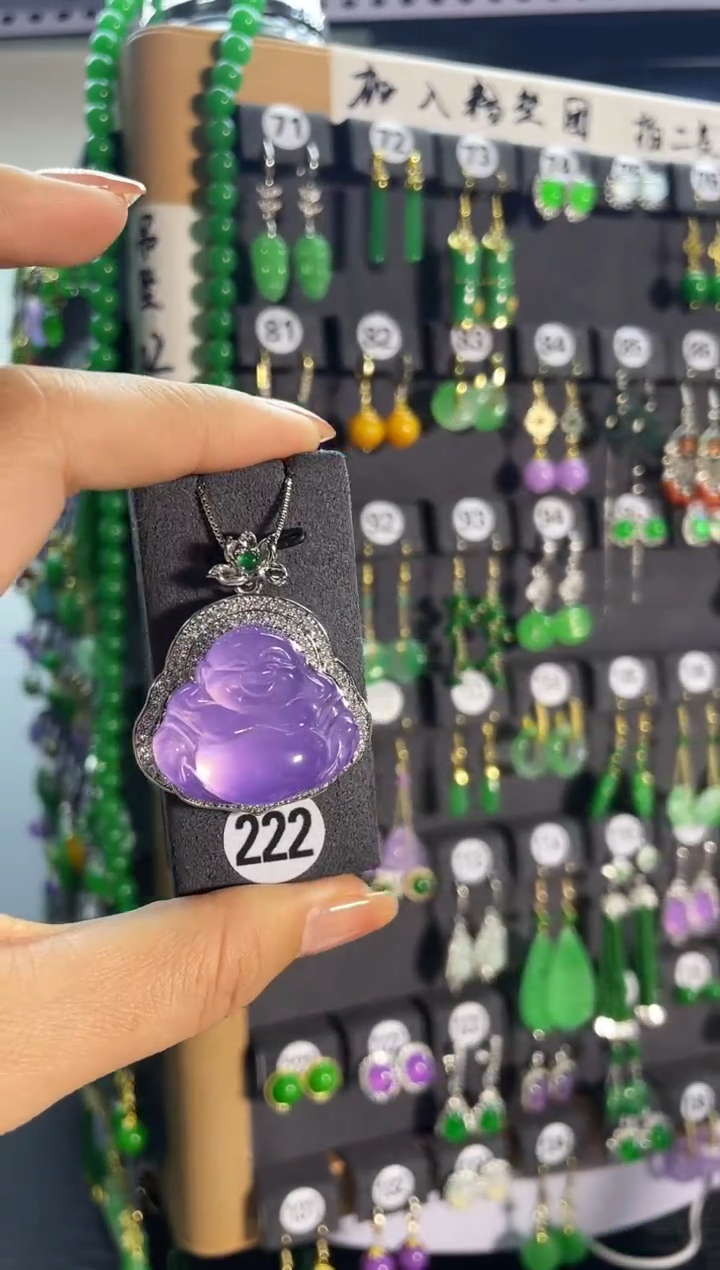 【闪购商品】翡翠耳饰银S925镶嵌222..