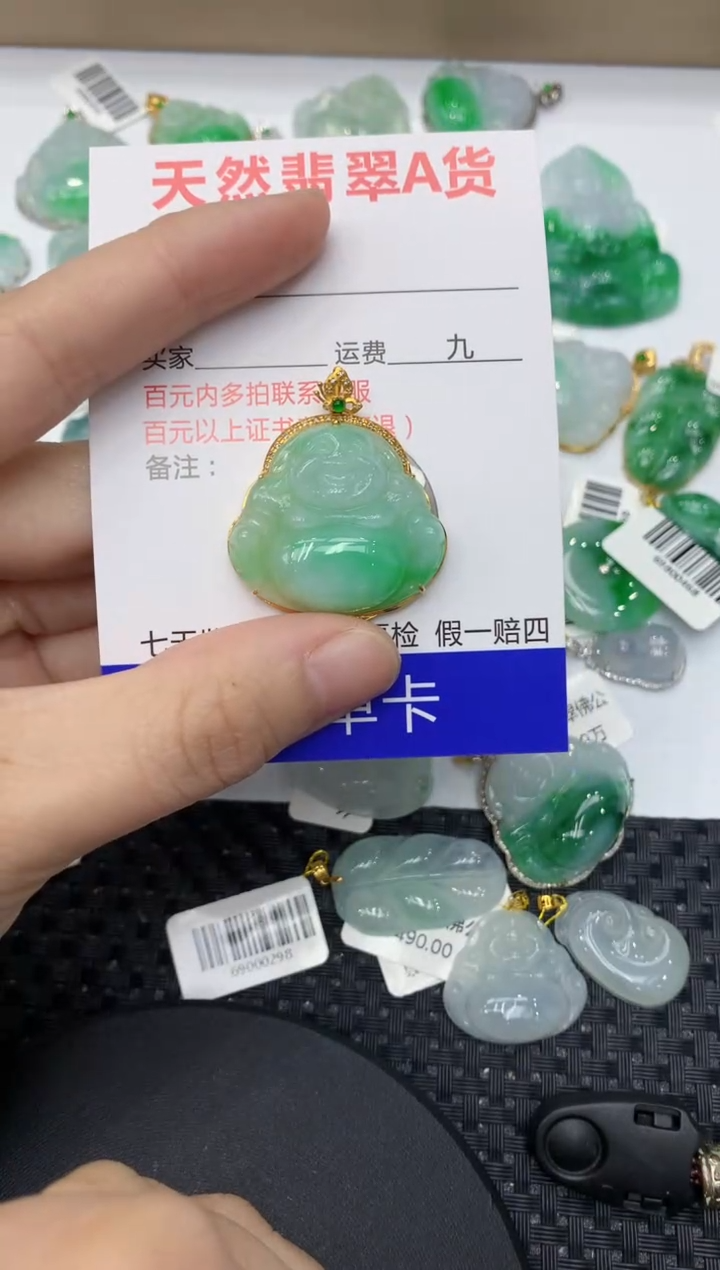 【闪购商品】翡翠颈饰18K金镶嵌11111111111