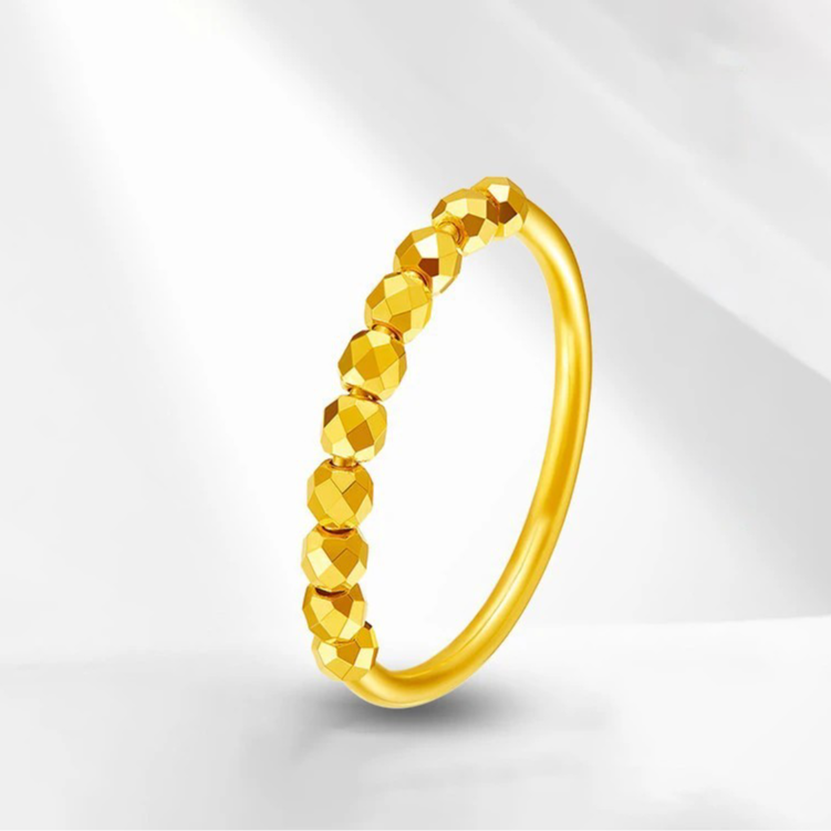 618大促~闪亮蹦迪珠女款亮面戒指