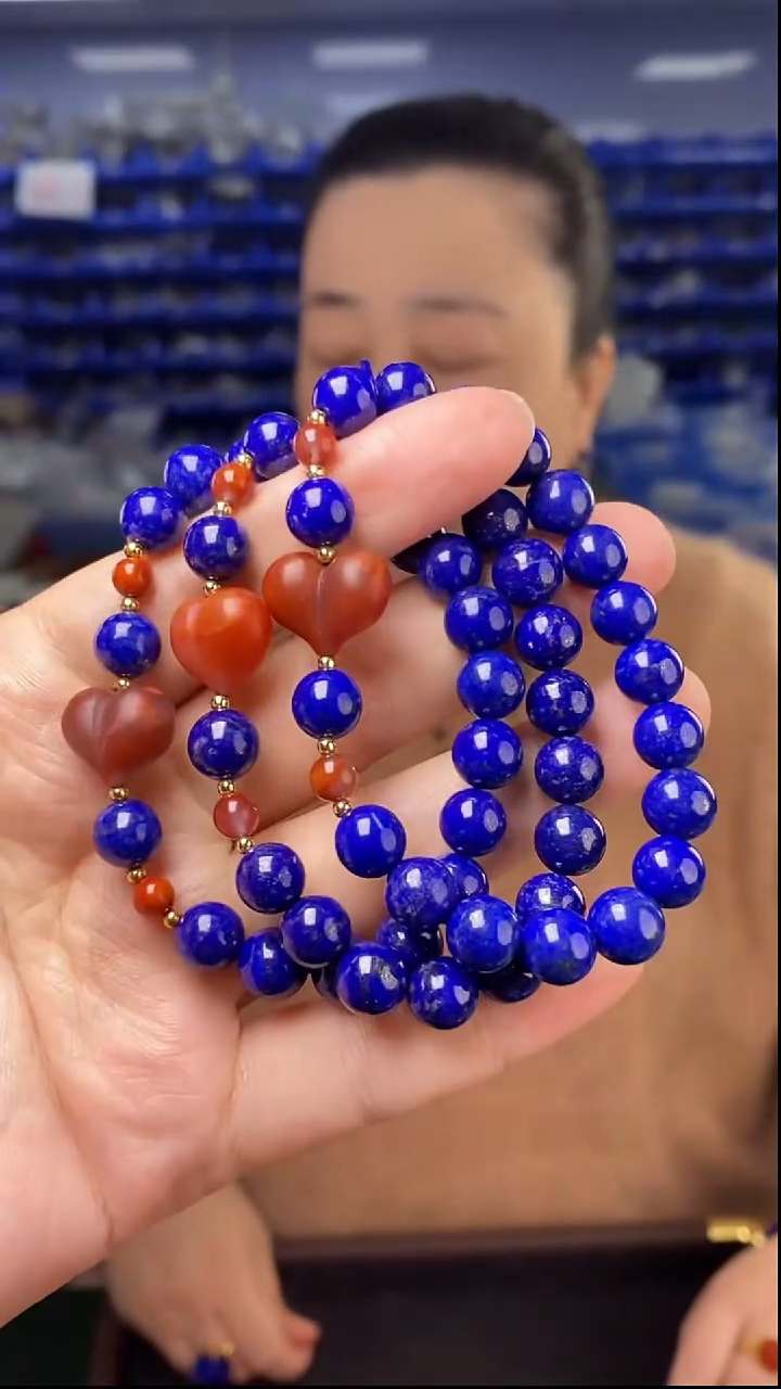 未镶嵌青金石手链多样性发货发其一