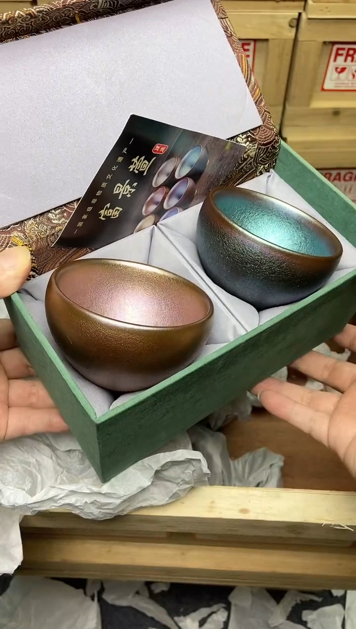 茶盏流光溢彩 对杯建盏主人杯