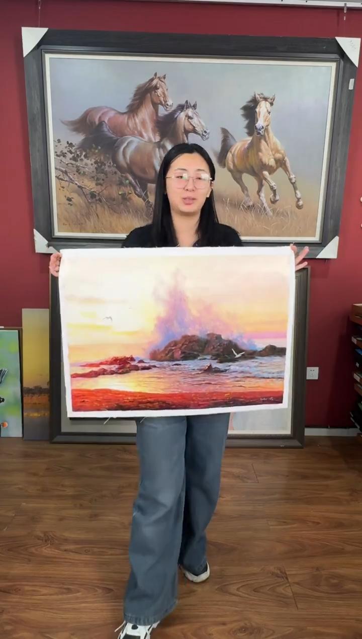 油画【88号】约50*70cm丨朝鲜原创纯手绘孤品油画丨顺丰包邮