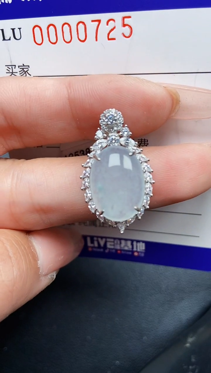 【闪购商品】翡翠颈饰银S925镶嵌0725