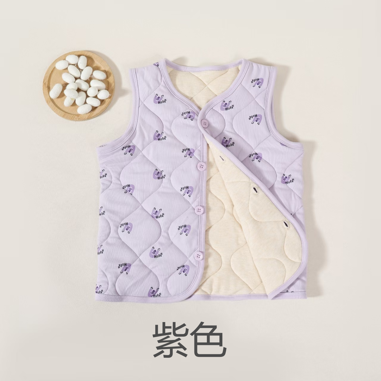  汤圆Glue pudding童装【小暖炉】冬季韩系羊毛蚕丝马甲 YA-3298
