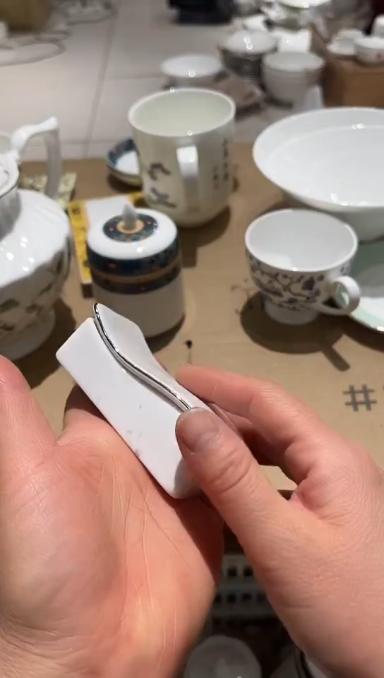 骨瓷隆达骨瓷牙签盒1个微瑕