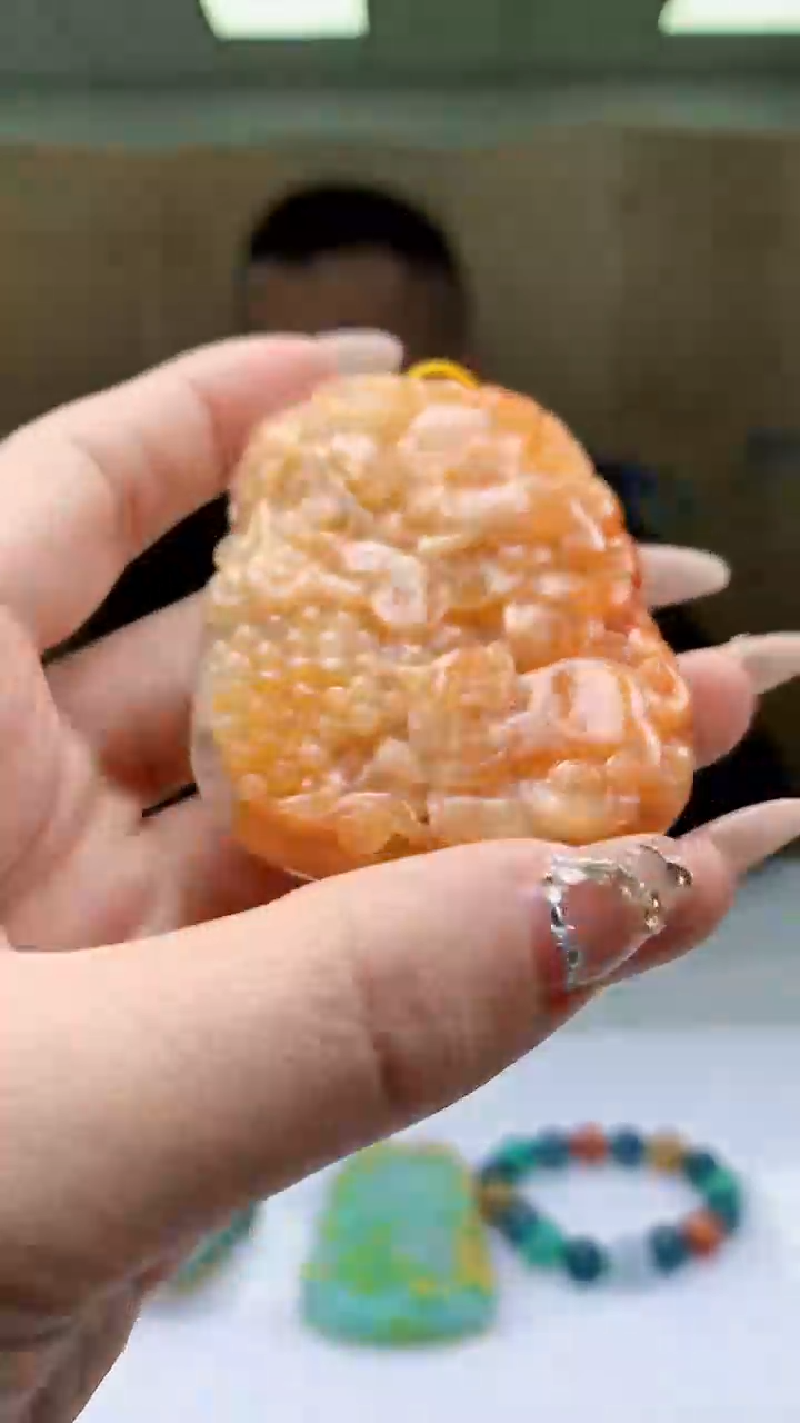 【闪购商品】定制翡翠未镶嵌4812ty-毛货挂件赠珠链64