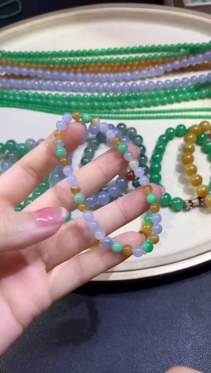 未镶嵌手串翡翠手串A132|680