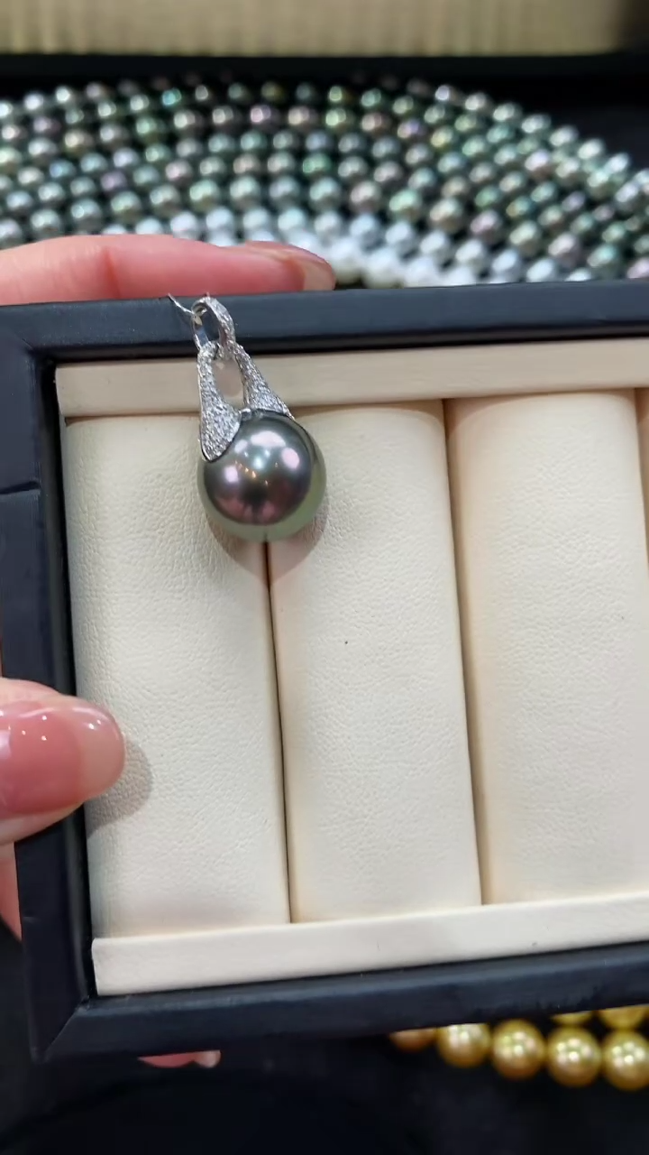 【闪购商品】海水珍珠吊坠(不含链)18K金镶嵌吊坠