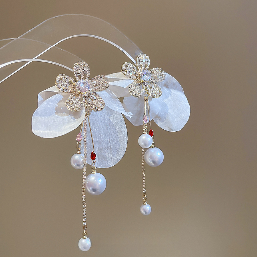 铜合金耳饰 铜合金耳饰气质轻奢时尚百搭复古长款超仙仙气