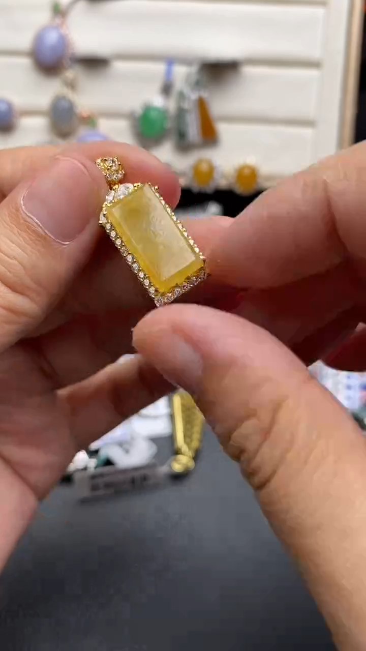 银S925镶嵌戒指翡翠1