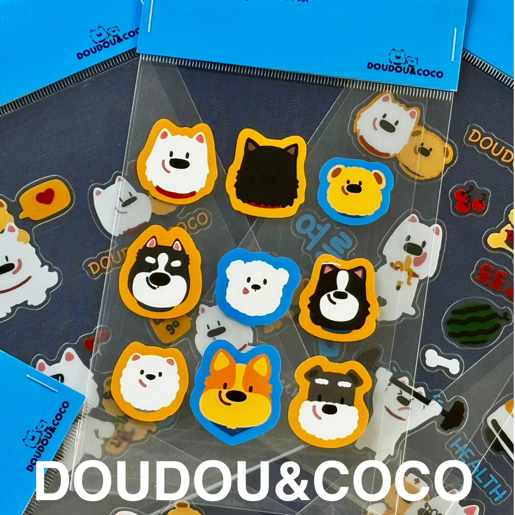【新品】DOUDOU&COCO创意原创宠物粘贴贴纸随机发一张
