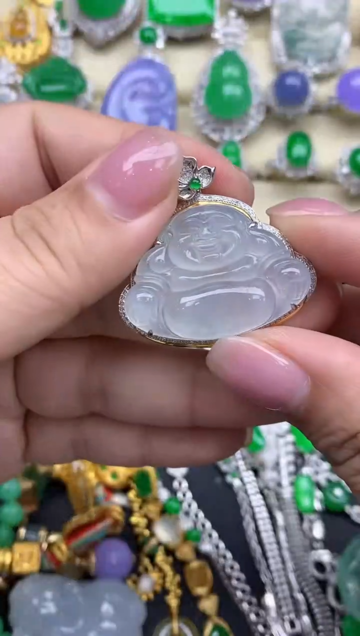 【闪购商品】翡翠颈饰18K金镶嵌645-中国好珍宝