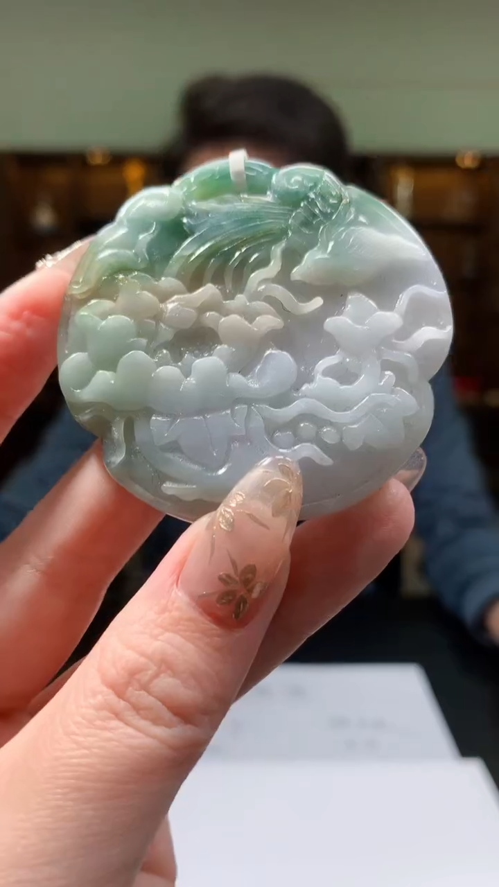 【闪购商品】定制翡翠未镶嵌8035yx-毛货挂件86