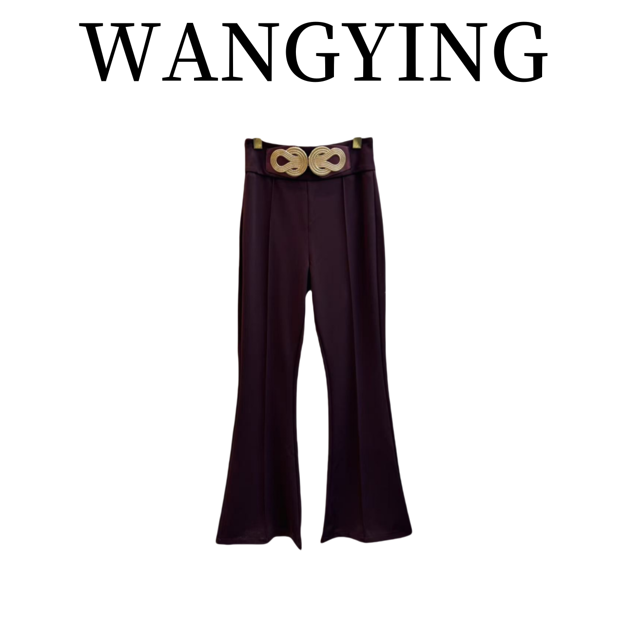 莹莹红人馆【NANA】时尚设计师金属腰头喇叭裤 50270098 410