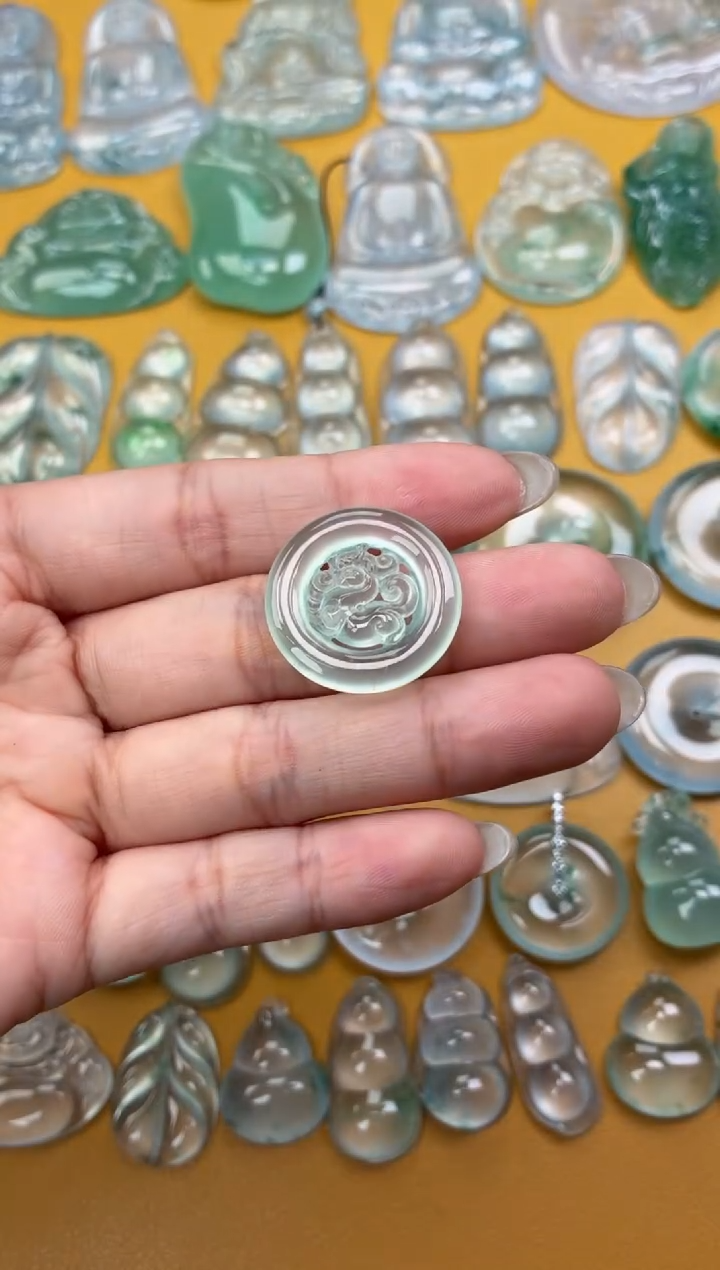 吊坠(不含链)未镶嵌翡翠36 麒麟圈 23.5 3.8