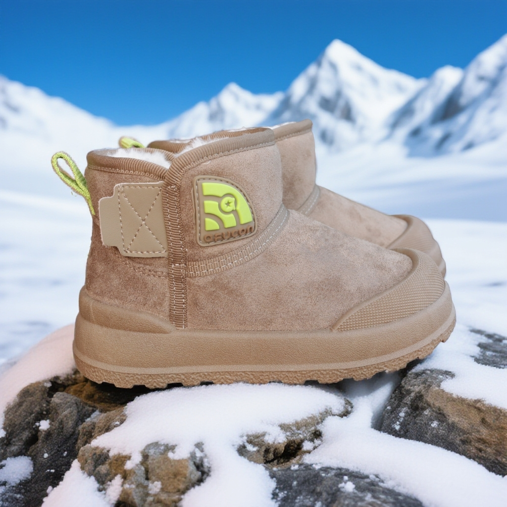 爱护康男女童雪地靴防滑软底室内外加绒加厚保暖大童雪地靴（四代）