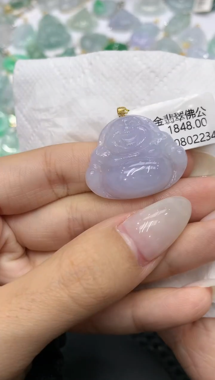 颈饰18K金镶嵌翡翠111111111111