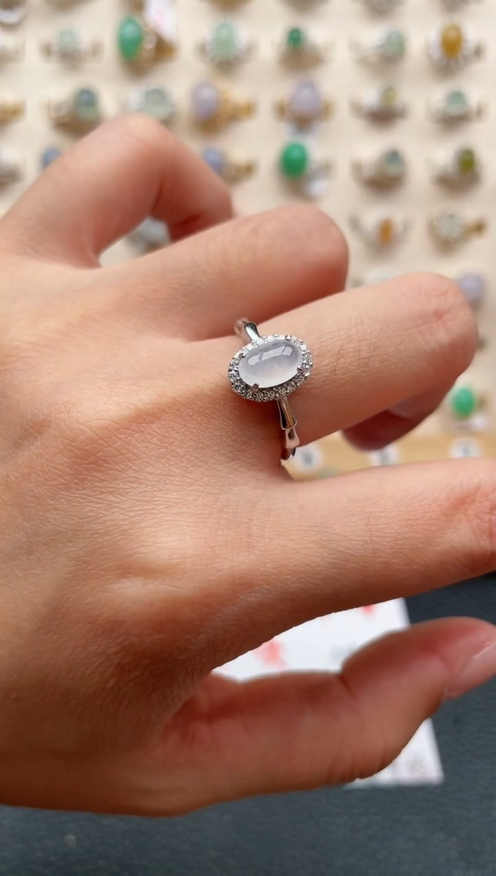 【闪购商品】翡翠戒指银S925镶嵌1111