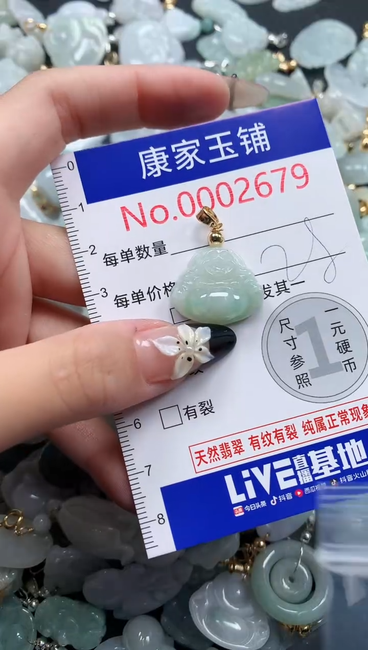 翡翠未镶嵌吊坠(不含链)2679
