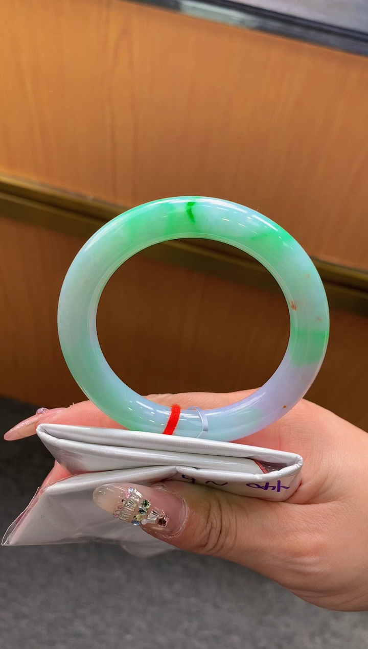 未镶嵌手镯翡翠-F112-圆条55