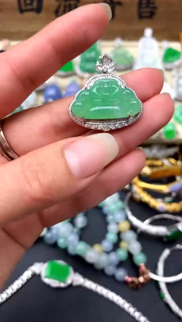 【闪购商品】翡翠颈饰18K金镶嵌317-中国好珍宝