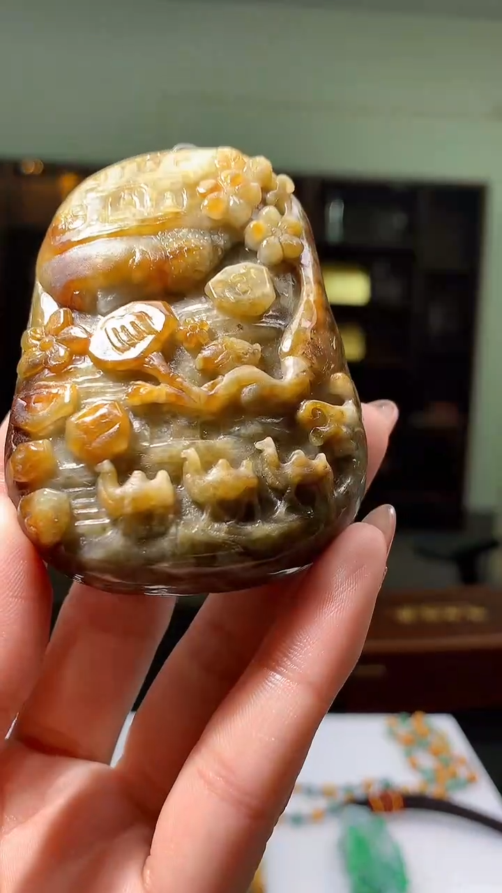 【闪购商品】定制翡翠未镶嵌1051hm-毛货挂件40