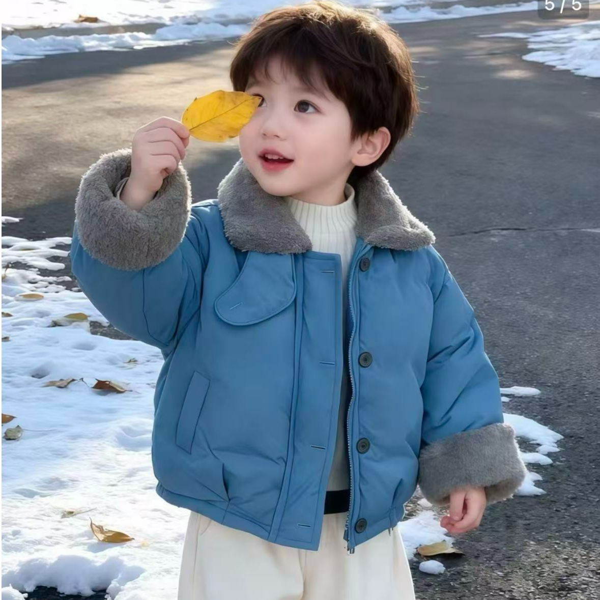 儿童韩版棉服2025冬季新款保暖宝宝加厚洋气棉衣加绒男女童外套