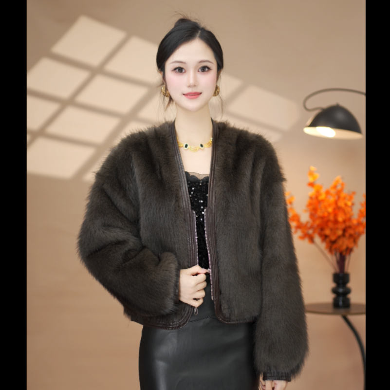 【双色毛针—金标正品】秋冬季设计师版轻奢外套9819