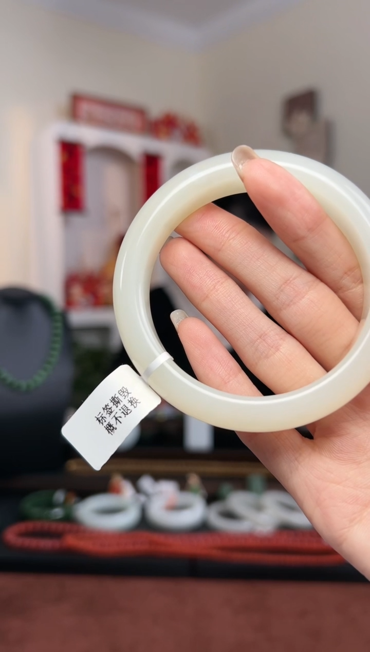 【闪购商品】和田玉手镯未镶嵌S21- 58mm 棉