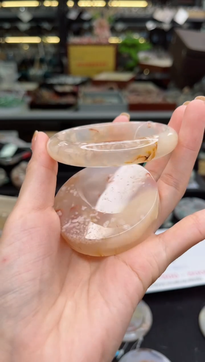 【闪购商品】石英质玉手镯未镶嵌57圈口（赠品镯心）3572315